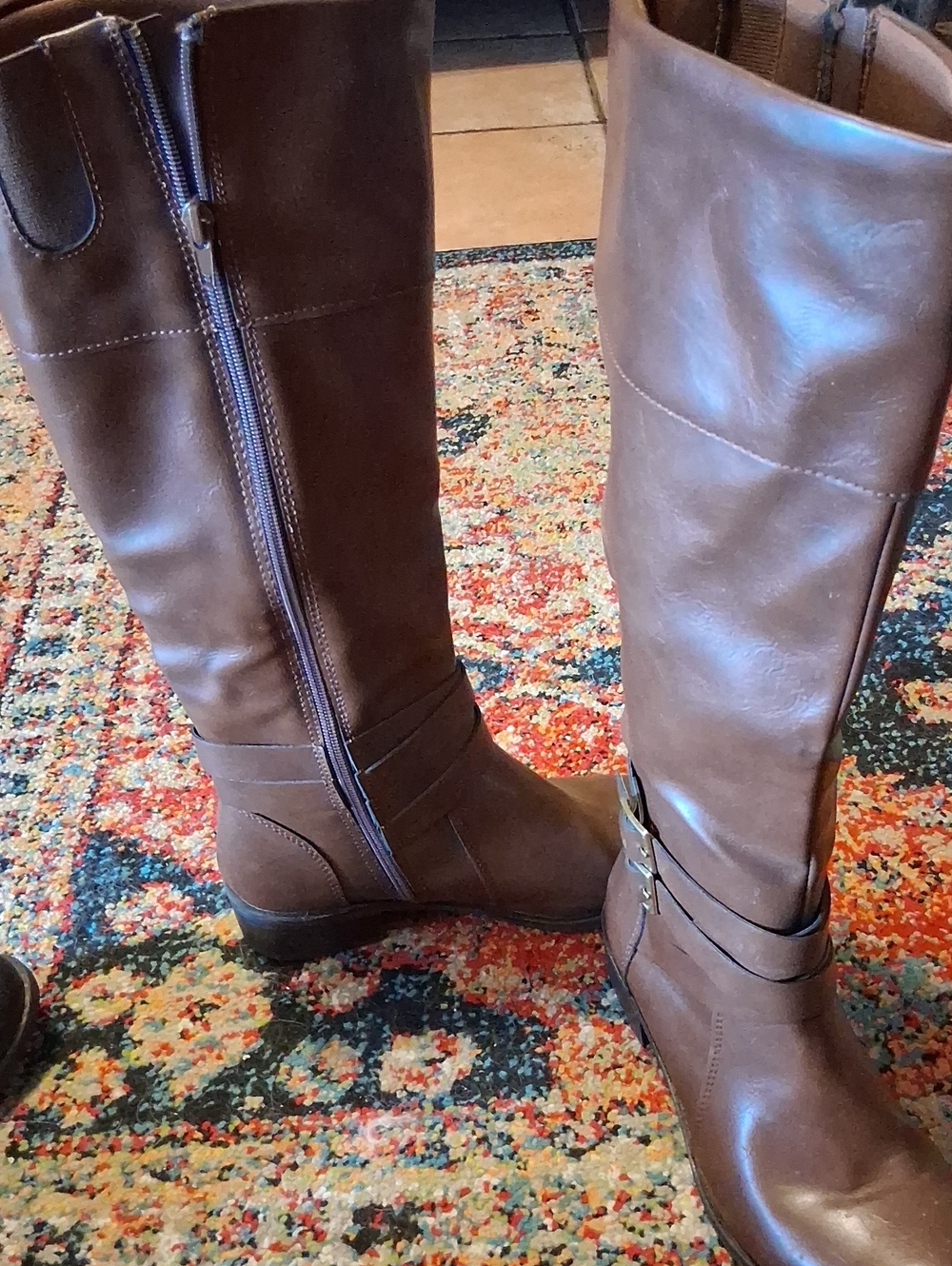 Women's Brown Knee-High Riding Boots